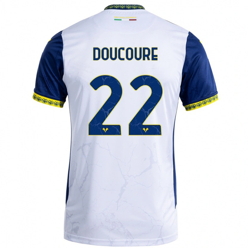 Danxen Kinderen Mamedi Doucouré #22 Witblauw Uitshirt Uittenue 2024/25 T-Shirt