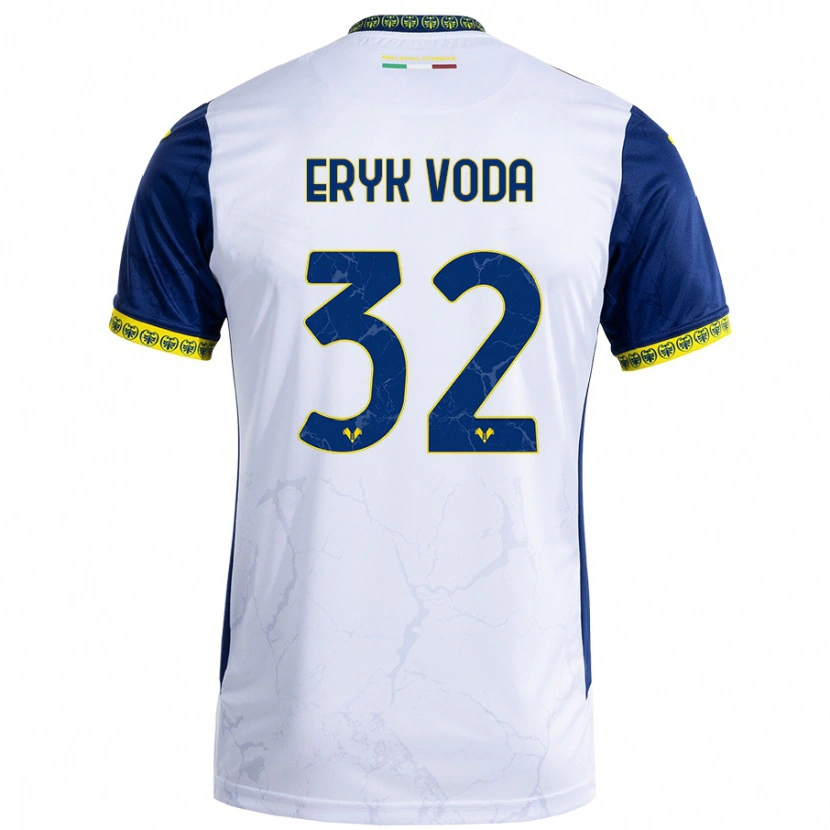 Danxen Kinderen Andrei Eryk Voda #32 Witblauw Uitshirt Uittenue 2024/25 T-Shirt