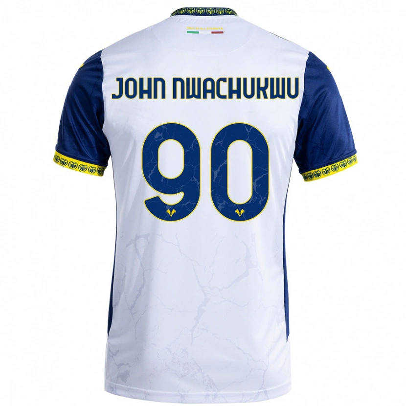 Danxen Kinderen Samuel John Nwachukwu #90 Witblauw Uitshirt Uittenue 2024/25 T-Shirt