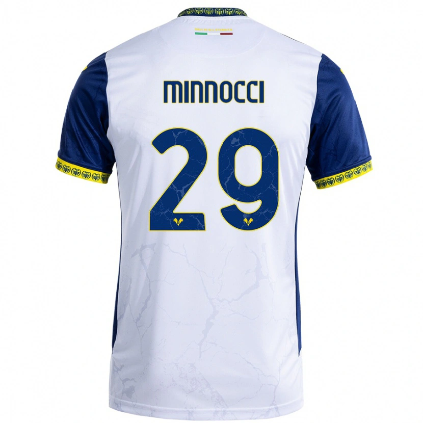 Danxen Kinderen Valerio Minnocci #29 Witblauw Uitshirt Uittenue 2024/25 T-Shirt