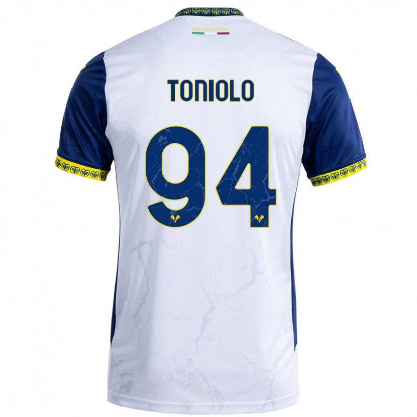 Danxen Kinderen Giacomo Toniolo #94 Witblauw Uitshirt Uittenue 2024/25 T-Shirt