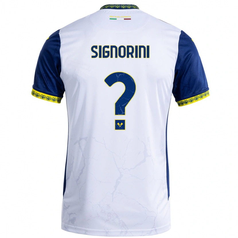 Danxen Kinderen Simone Signorini #0 Witblauw Uitshirt Uittenue 2024/25 T-Shirt