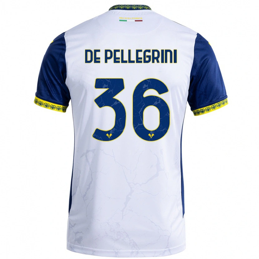 Danxen Kinderen Erika De Pellegrini #36 Witblauw Uitshirt Uittenue 2024/25 T-Shirt