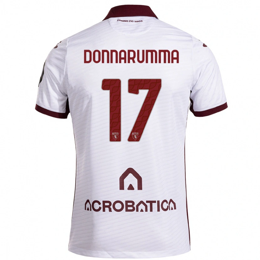 Danxen Kinderen Antonio Donnarumma #17 Wit Kastanjebruin Uitshirt Uittenue 2024/25 T-Shirt