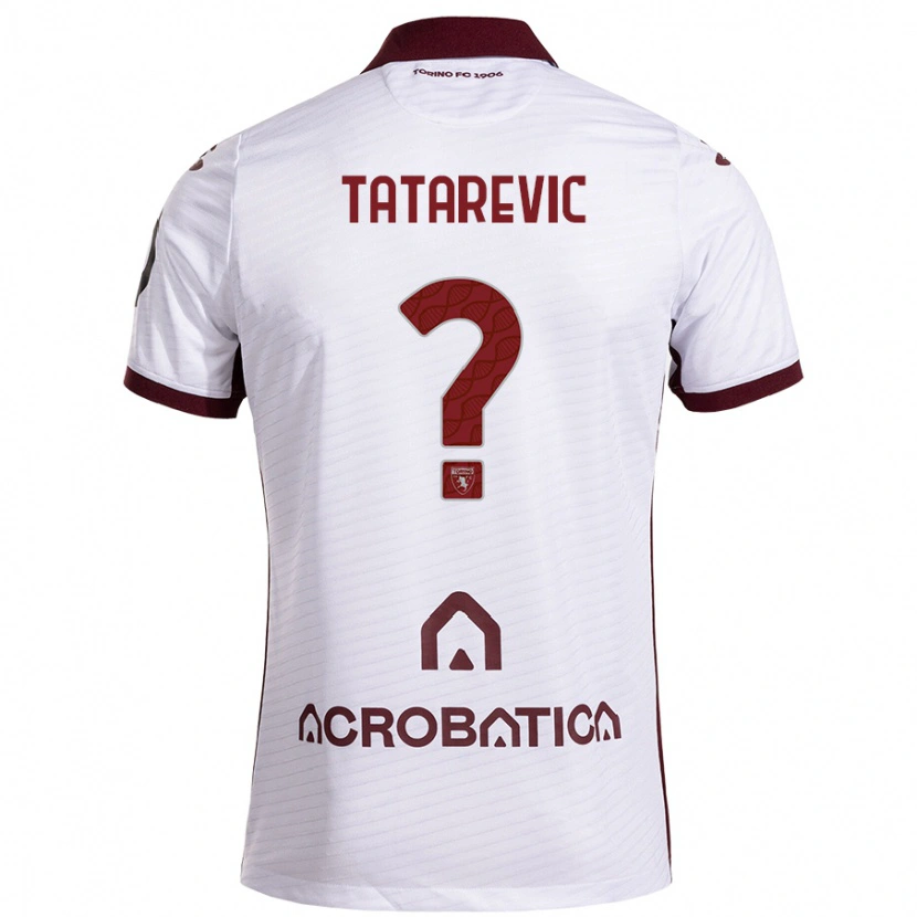 Danxen Kinderen Dino Tatarevic #0 Wit Kastanjebruin Uitshirt Uittenue 2024/25 T-Shirt