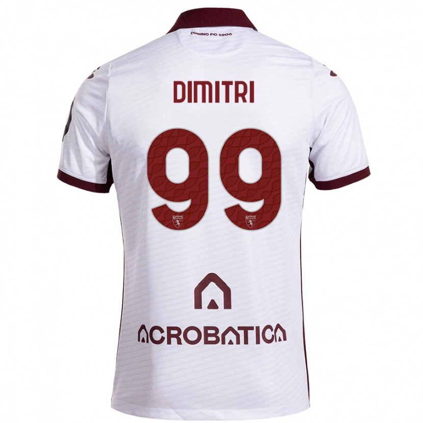 Danxen Kinderen Matteo Dimitri #99 Wit Kastanjebruin Uitshirt Uittenue 2024/25 T-Shirt