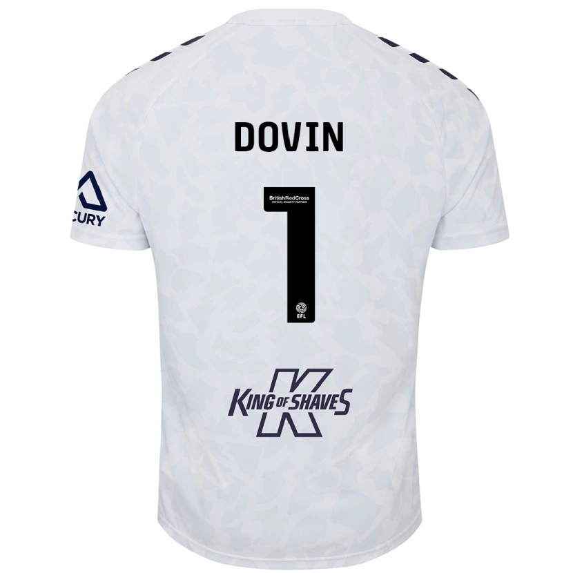 Danxen Kinderen Oliver Dovin #1 Wit Uitshirt Uittenue 2024/25 T-Shirt