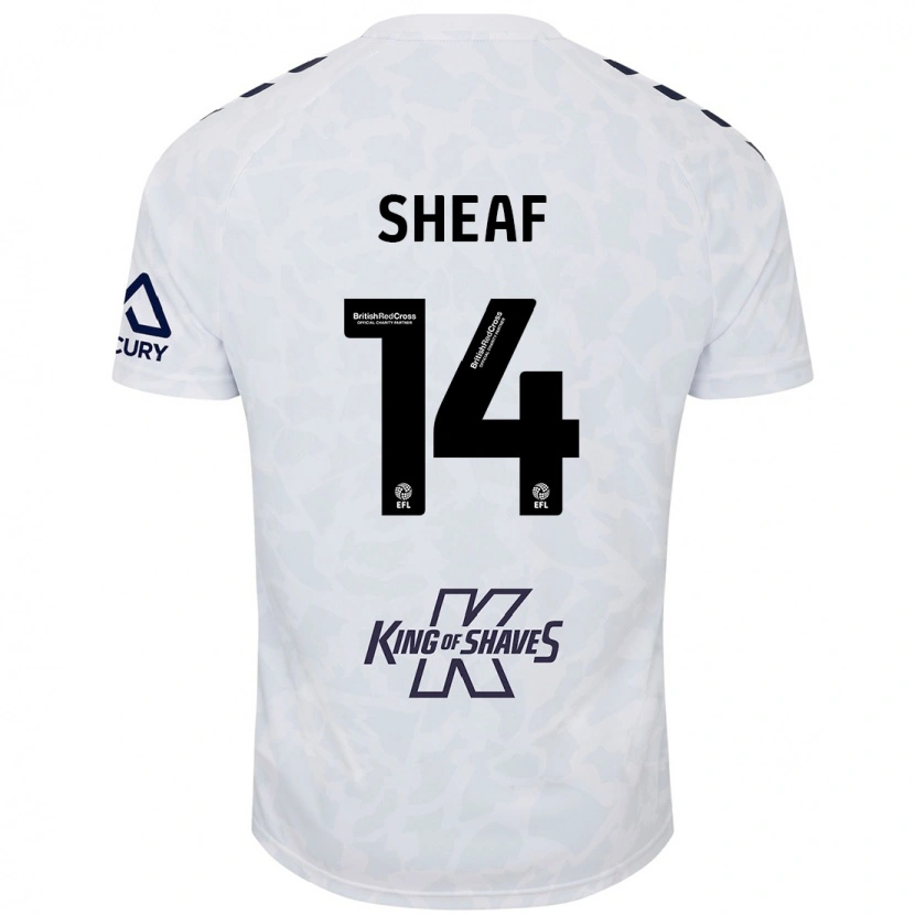 Danxen Kinderen Ben Sheaf #14 Wit Uitshirt Uittenue 2024/25 T-Shirt