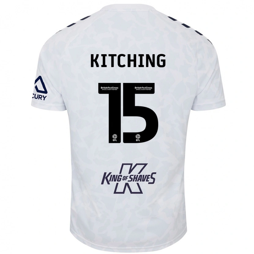 Danxen Kinderen Liam Kitching #15 Wit Uitshirt Uittenue 2024/25 T-Shirt