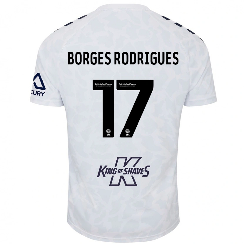 Danxen Kinderen Raphael Borges Rodrigues #17 Wit Uitshirt Uittenue 2024/25 T-Shirt