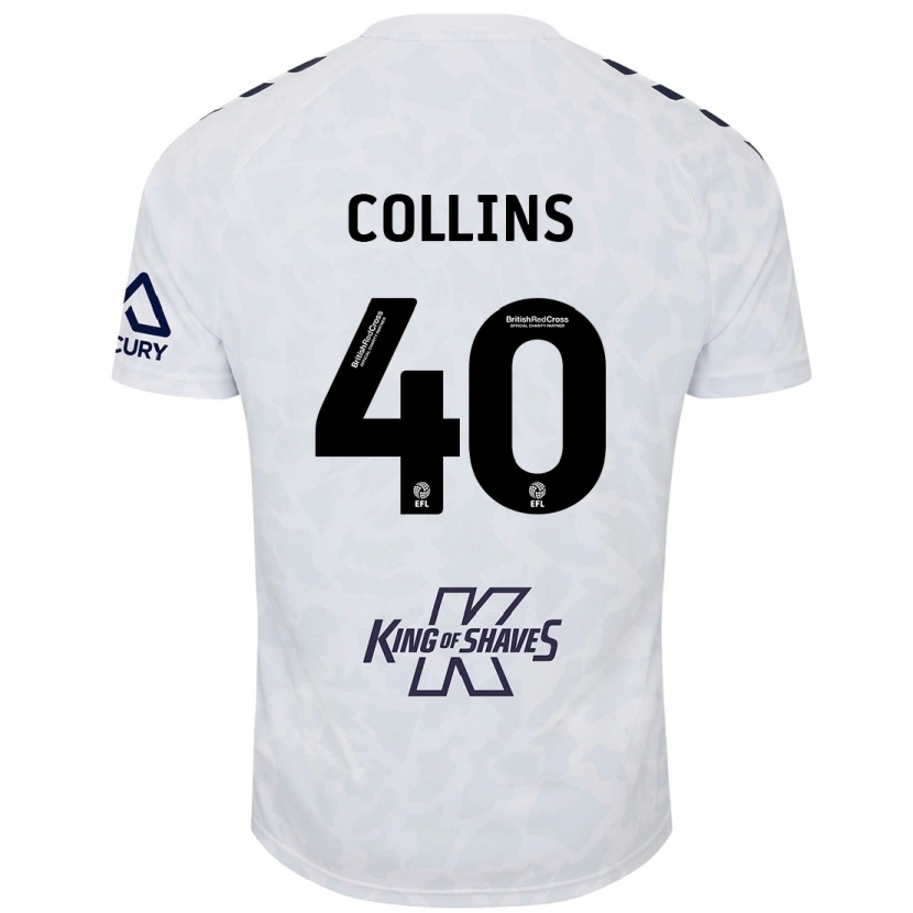 Danxen Kinderen Brad Collins #40 Wit Uitshirt Uittenue 2024/25 T-Shirt