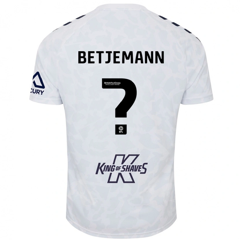 Danxen Kinderen Elliot Betjemann #0 Wit Uitshirt Uittenue 2024/25 T-Shirt