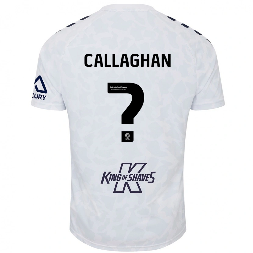 Danxen Kinderen Charlie Callaghan #0 Wit Uitshirt Uittenue 2024/25 T-Shirt