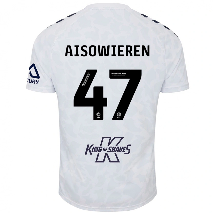 Danxen Kinderen Evan Eghosa Aisowieren #47 Wit Uitshirt Uittenue 2024/25 T-Shirt