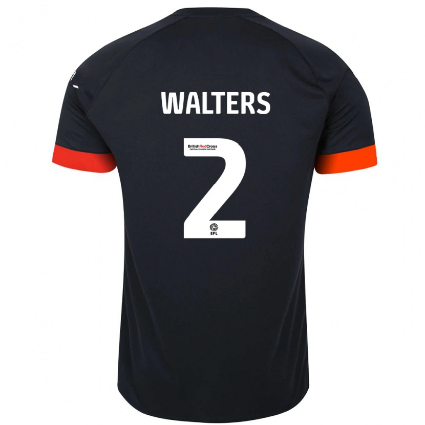 Danxen Kinderen Reuell Walters #2 Zwart Oranje Uitshirt Uittenue 2024/25 T-Shirt