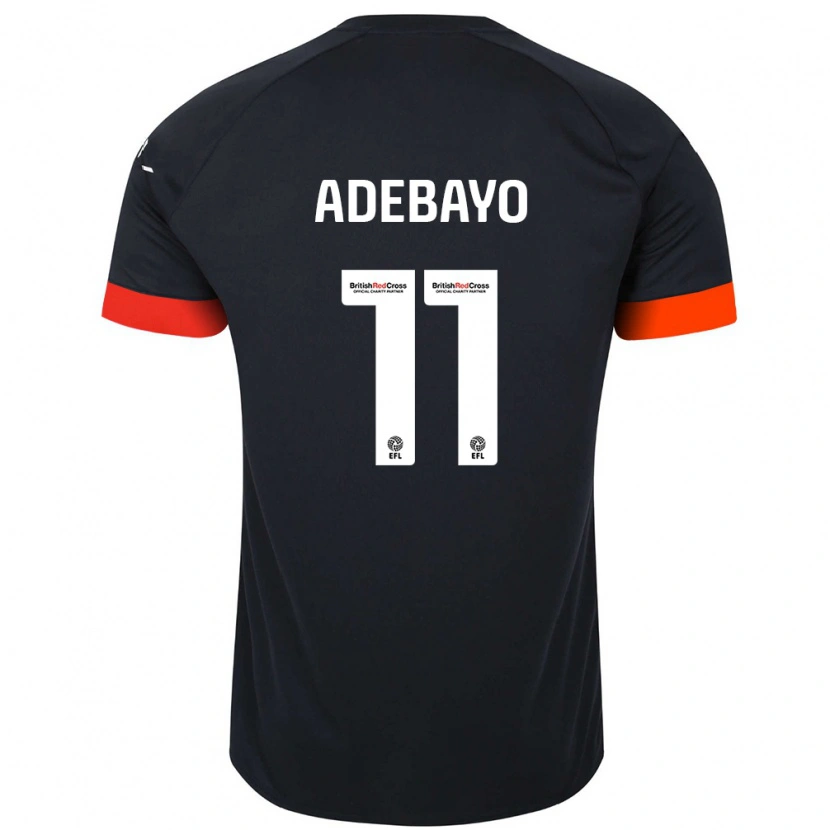 Danxen Kinderen Elijah Adebayo #11 Zwart Oranje Uitshirt Uittenue 2024/25 T-Shirt