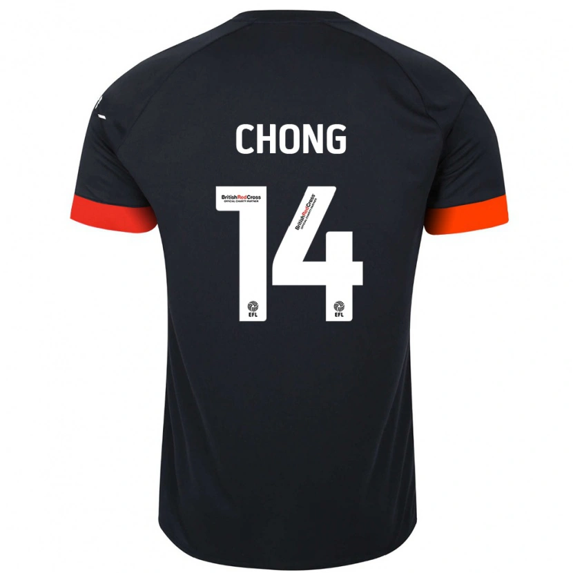 Danxen Kinderen Tahith Chong #14 Zwart Oranje Uitshirt Uittenue 2024/25 T-Shirt