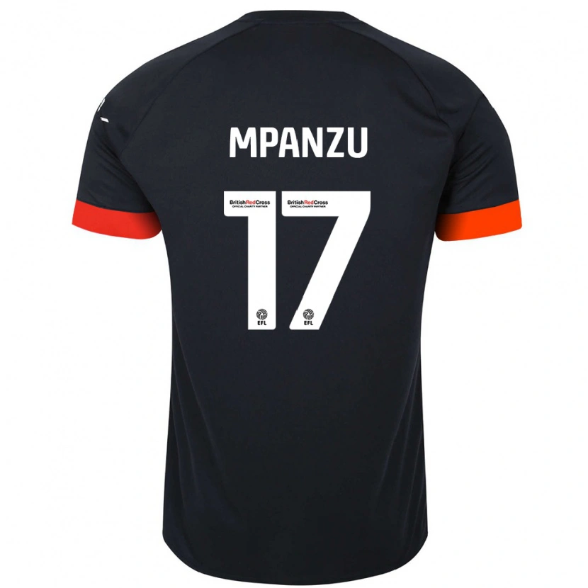 Danxen Kinderen Pelly Ruddock Mpanzu #17 Zwart Oranje Uitshirt Uittenue 2024/25 T-Shirt