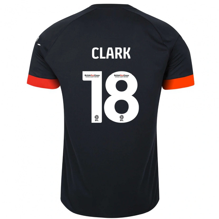 Danxen Kinderen Jordan Clark #18 Zwart Oranje Uitshirt Uittenue 2024/25 T-Shirt