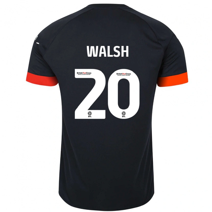 Danxen Kinderen Liam Walsh #20 Zwart Oranje Uitshirt Uittenue 2024/25 T-Shirt