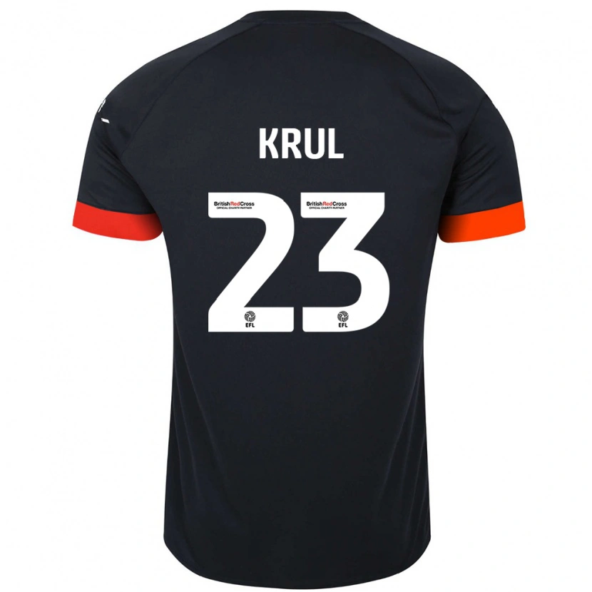 Danxen Kinderen Tim Krul #23 Zwart Oranje Uitshirt Uittenue 2024/25 T-Shirt