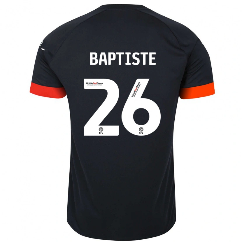 Danxen Kinderen Shandon Baptiste #26 Zwart Oranje Uitshirt Uittenue 2024/25 T-Shirt