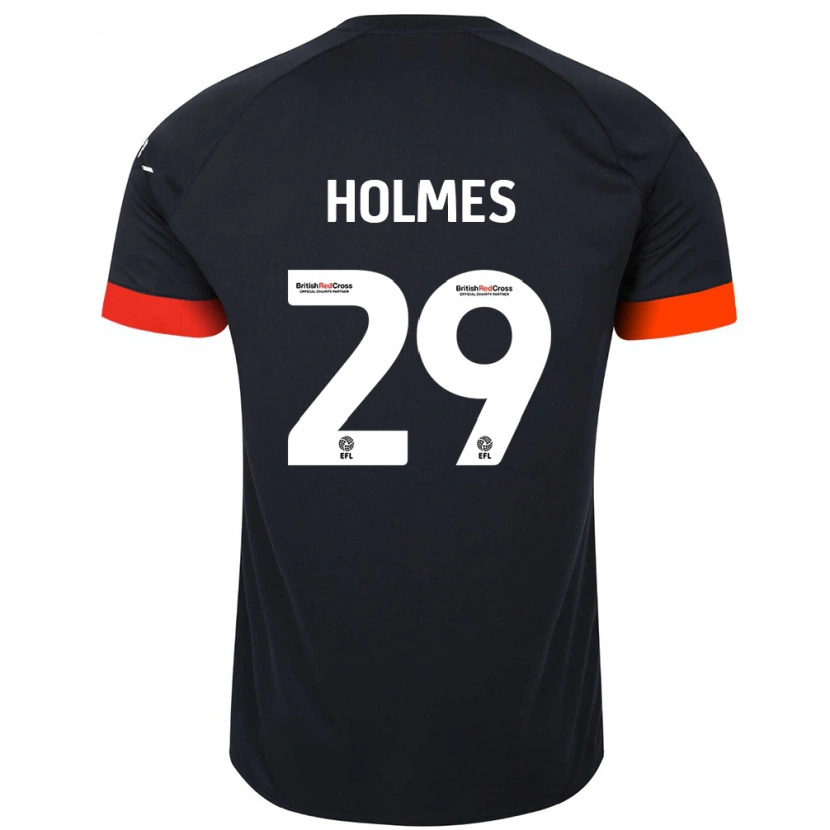 Danxen Kinderen Tom Holmes #29 Zwart Oranje Uitshirt Uittenue 2024/25 T-Shirt