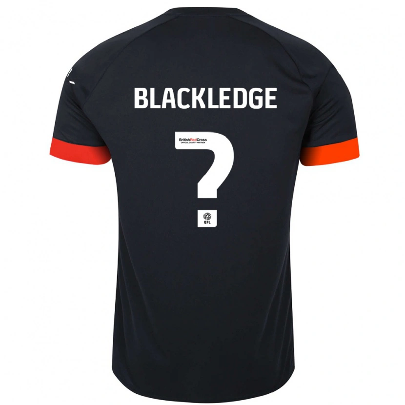 Danxen Kinderen Henry Blackledge #0 Zwart Oranje Uitshirt Uittenue 2024/25 T-Shirt