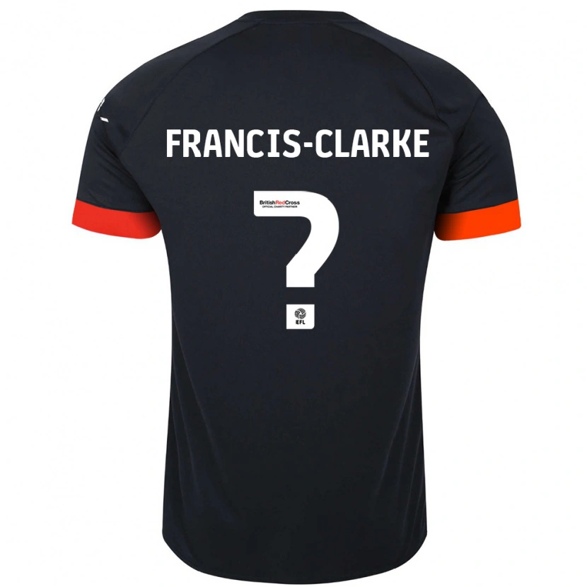 Danxen Kinderen Aidan Francis-Clarke #0 Zwart Oranje Uitshirt Uittenue 2024/25 T-Shirt