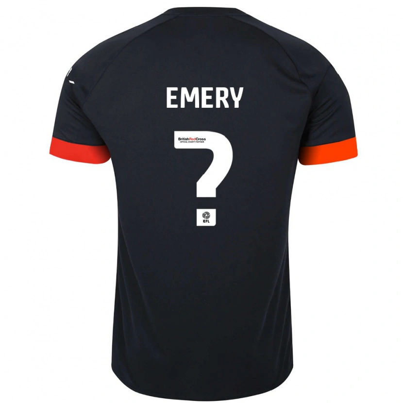 Danxen Kinderen Charlie Emery #0 Zwart Oranje Uitshirt Uittenue 2024/25 T-Shirt