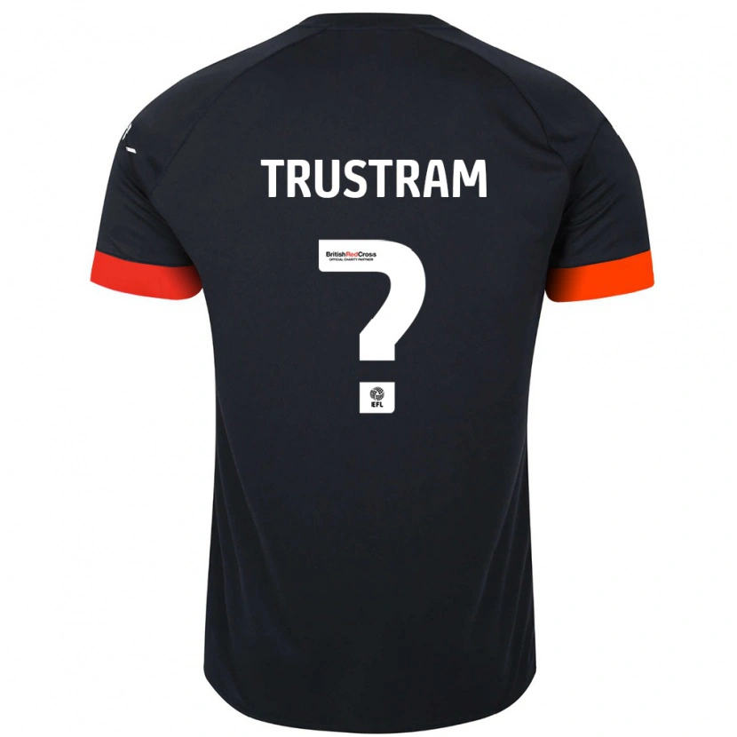 Danxen Kinderen Charlie Trustram #0 Zwart Oranje Uitshirt Uittenue 2024/25 T-Shirt