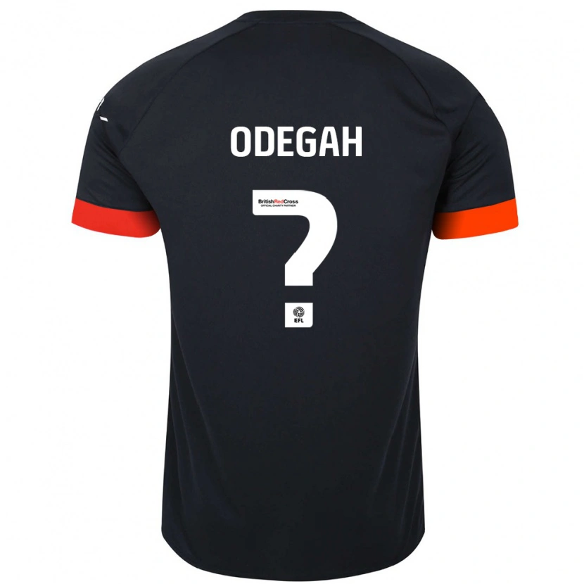 Danxen Kinderen Jamie Odegah #0 Zwart Oranje Uitshirt Uittenue 2024/25 T-Shirt