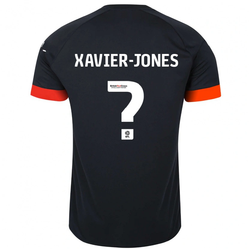 Danxen Kinderen Tate Xavier-Jones #0 Zwart Oranje Uitshirt Uittenue 2024/25 T-Shirt