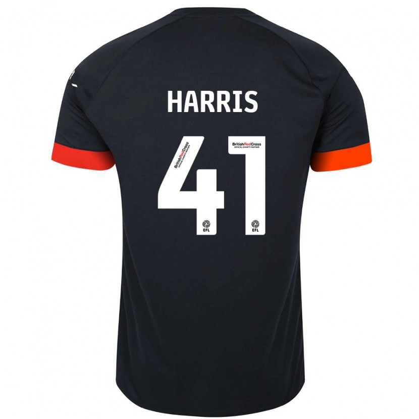 Danxen Kinderen Taylan Harris #41 Zwart Oranje Uitshirt Uittenue 2024/25 T-Shirt