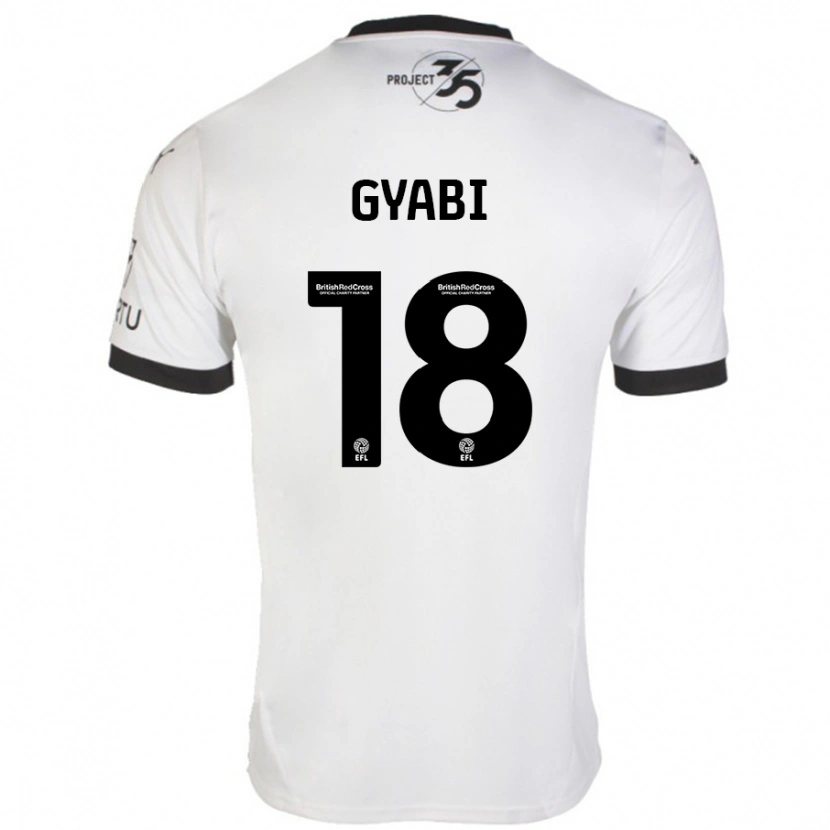 Danxen Kinderen Darko Gyabi #18 Wit Zwart Uitshirt Uittenue 2024/25 T-Shirt