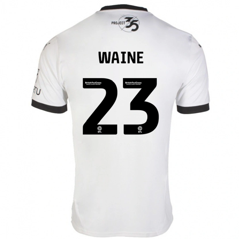 Danxen Kinderen Ben Waine #23 Wit Zwart Uitshirt Uittenue 2024/25 T-Shirt