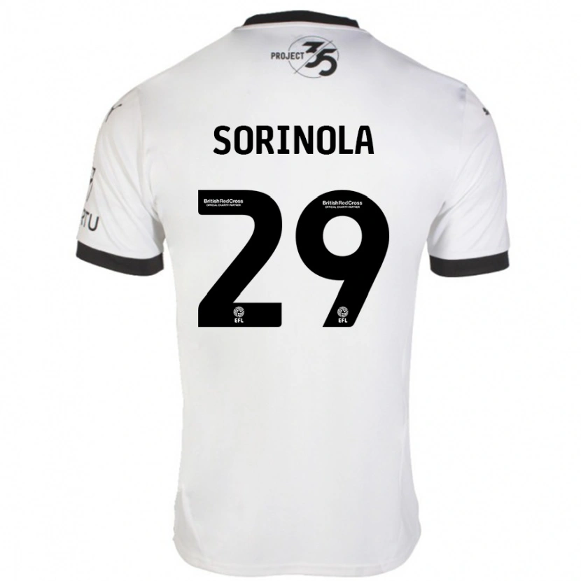 Danxen Kinderen Matthew Sorinola #29 Wit Zwart Uitshirt Uittenue 2024/25 T-Shirt