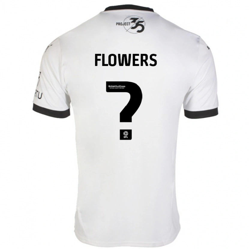 Danxen Kinderen Lewis Flowers #0 Wit Zwart Uitshirt Uittenue 2024/25 T-Shirt