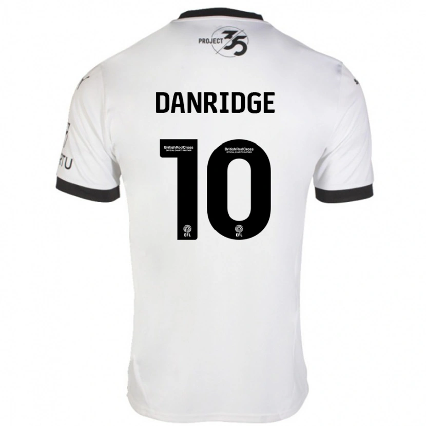 Danxen Kinderen Rebecca Danridge #10 Wit Zwart Uitshirt Uittenue 2024/25 T-Shirt