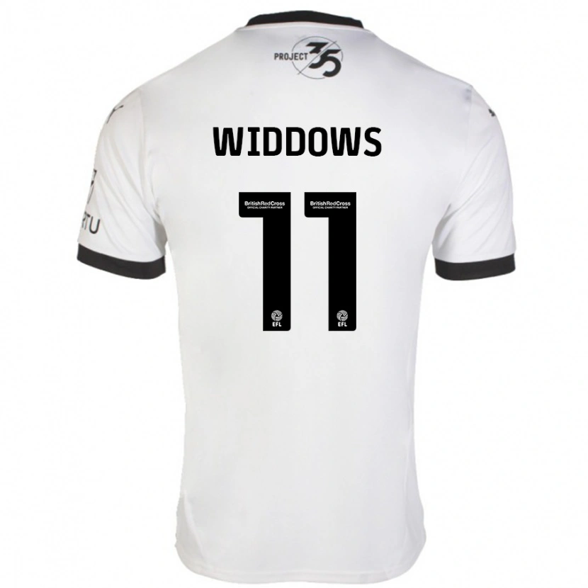 Danxen Kinderen Jade Widdows #11 Wit Zwart Uitshirt Uittenue 2024/25 T-Shirt