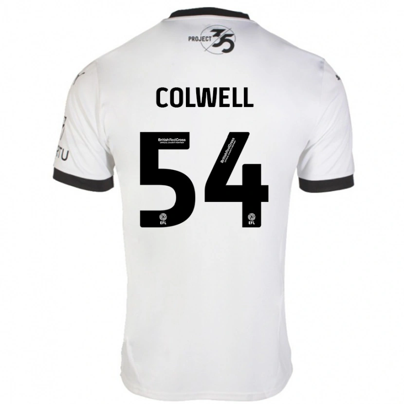 Danxen Kinderen Lewis Colwell #54 Wit Zwart Uitshirt Uittenue 2024/25 T-Shirt