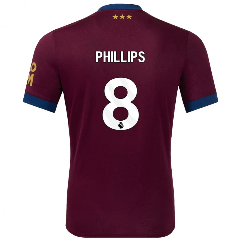 Danxen Kinderen Kalvin Phillips #8 Bruin Uitshirt Uittenue 2024/25 T-Shirt