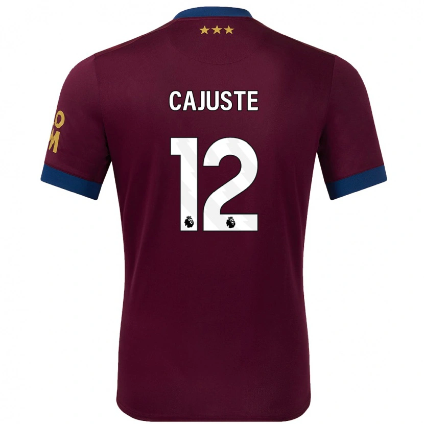 Danxen Kinderen Jens Cajuste #12 Bruin Uitshirt Uittenue 2024/25 T-Shirt