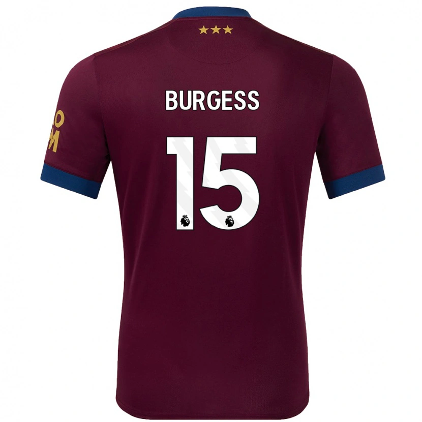 Danxen Kinderen Cameron Burgess #15 Bruin Uitshirt Uittenue 2024/25 T-Shirt