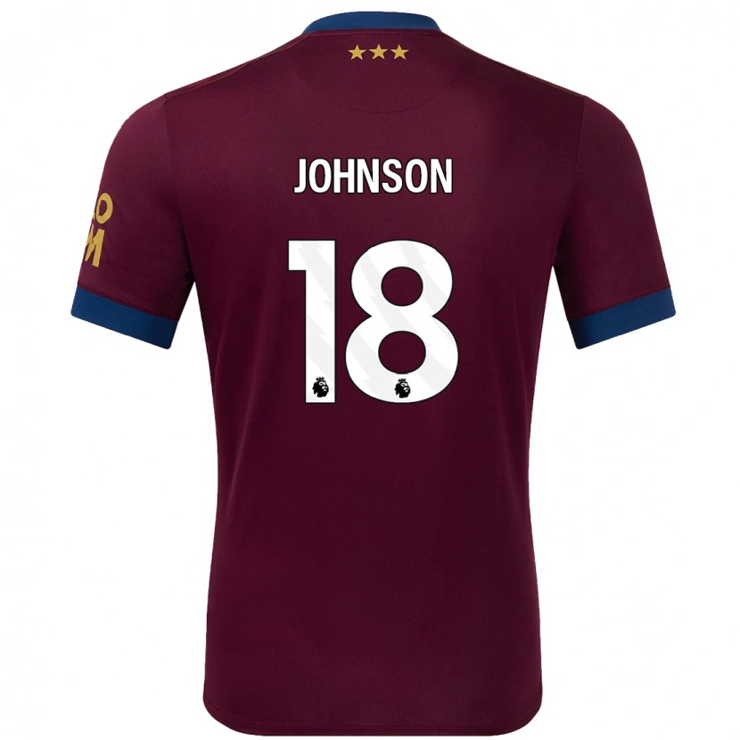 Danxen Kinderen Ben Johnson #18 Bruin Uitshirt Uittenue 2024/25 T-Shirt