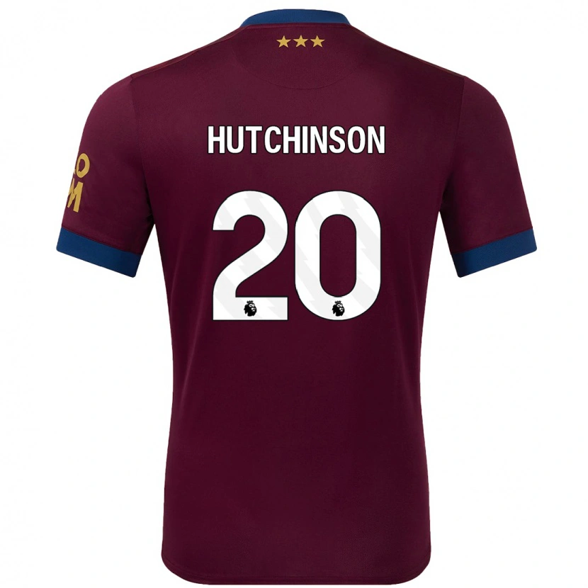 Danxen Kinderen Omari Hutchinson #20 Bruin Uitshirt Uittenue 2024/25 T-Shirt