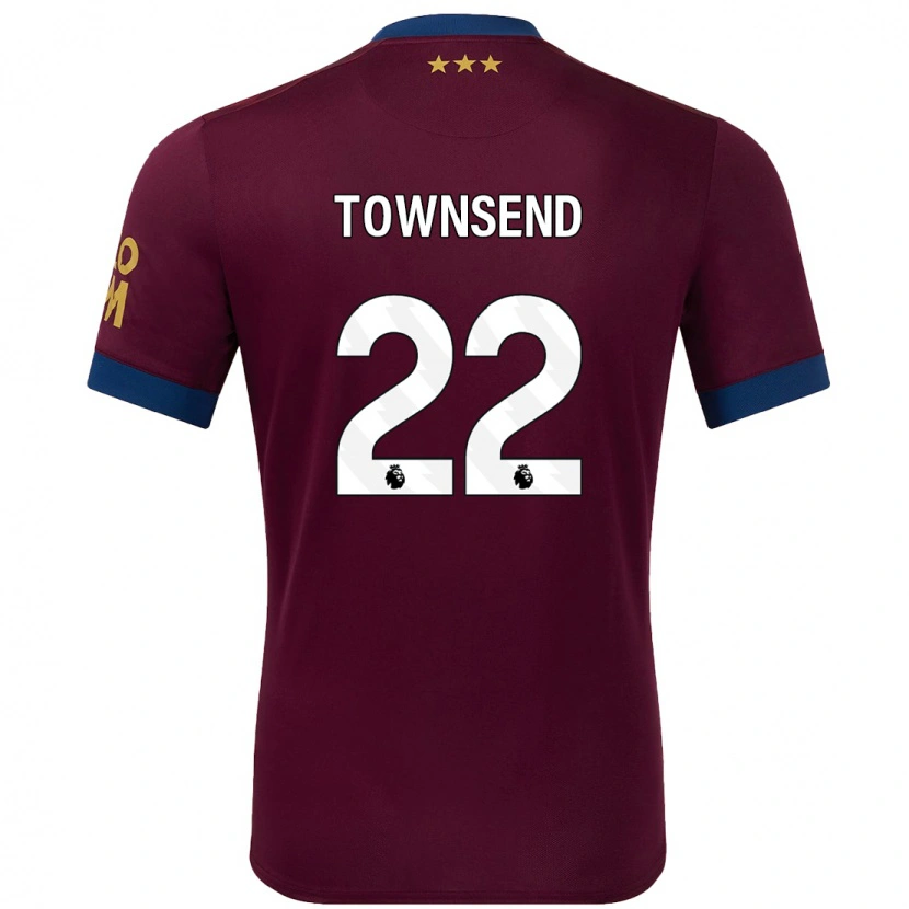 Danxen Kinderen Conor Townsend #22 Bruin Uitshirt Uittenue 2024/25 T-Shirt