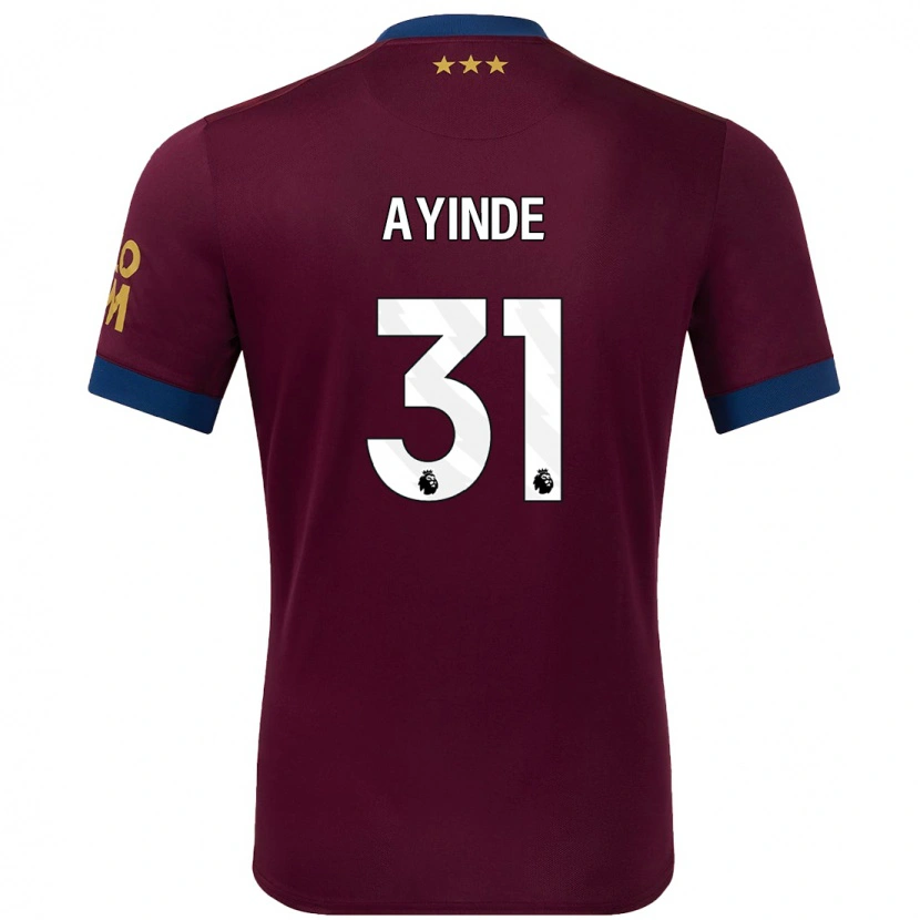 Danxen Kinderen Leon Ayinde #31 Bruin Uitshirt Uittenue 2024/25 T-Shirt