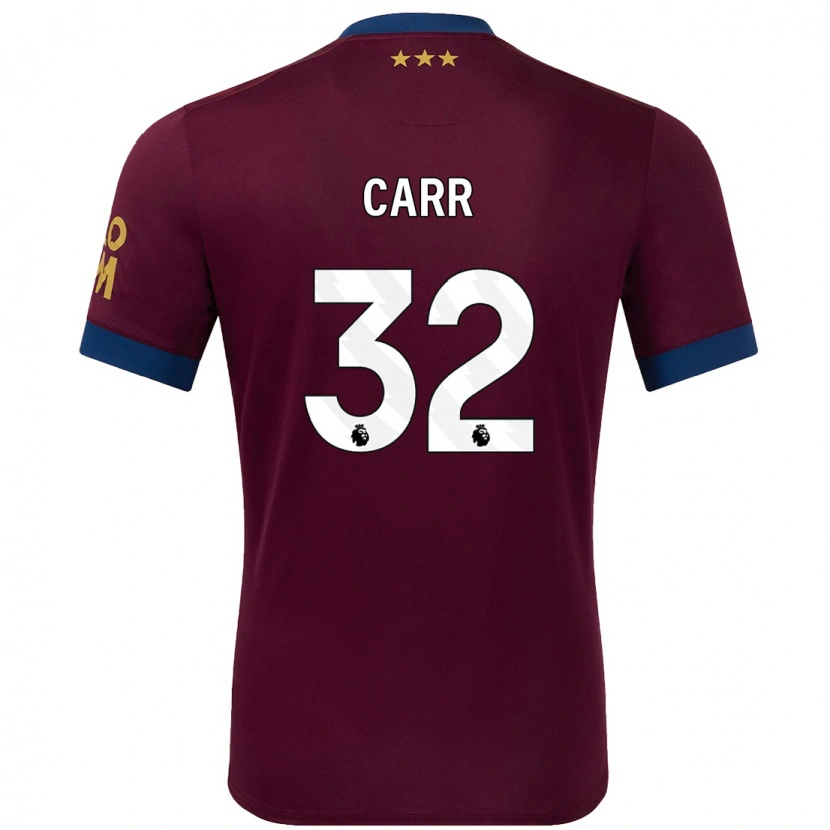 Danxen Kinderen Ryan Carr #32 Bruin Uitshirt Uittenue 2024/25 T-Shirt