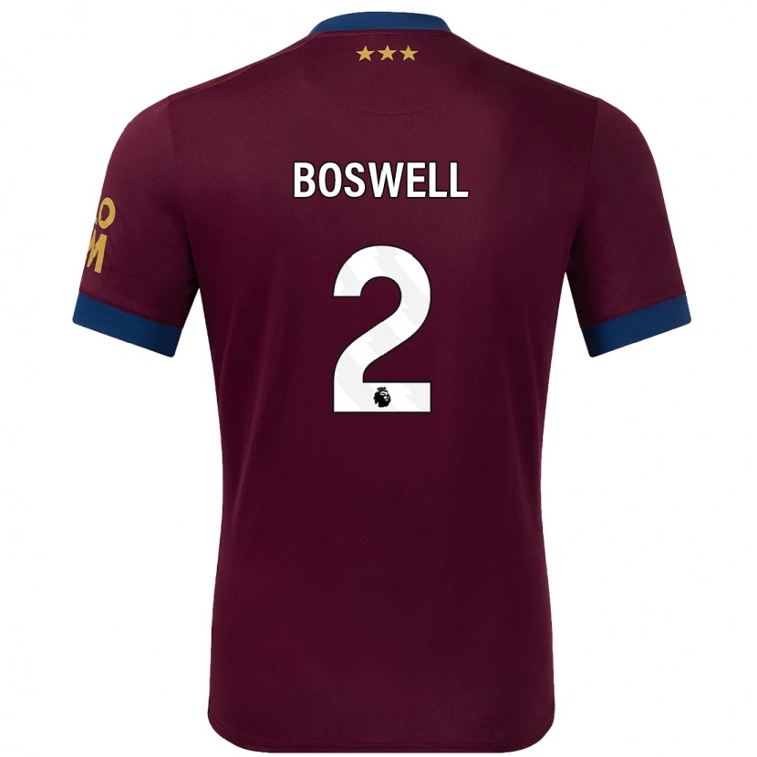 Danxen Kinderen Maria Boswell #2 Bruin Uitshirt Uittenue 2024/25 T-Shirt